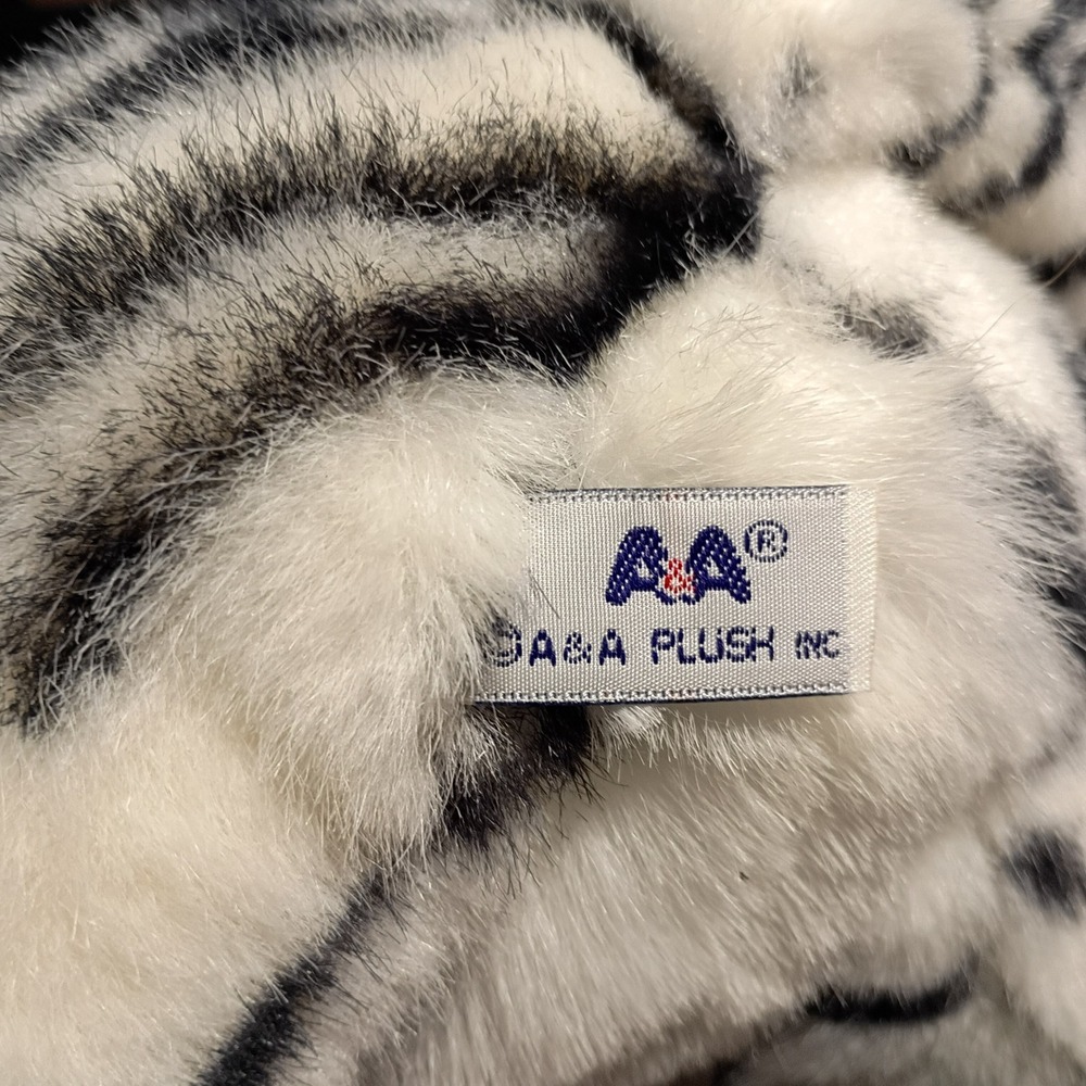 RARE A&A Soft N' Cuddly White Tiger 12" Mother and Cub Plushie NWT w/Gift Tag‎ - Picture 9 of 10